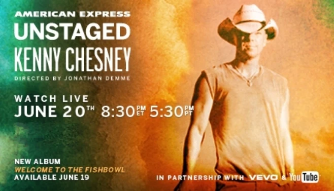 Kenny Chesney American Express banner ad Kenny Chesney American Express banner ad