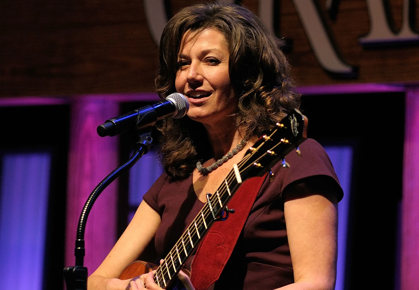 Amy Grant and Guitar on Stage